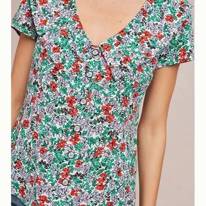 Anthropologie Maeve Austen Floral Top